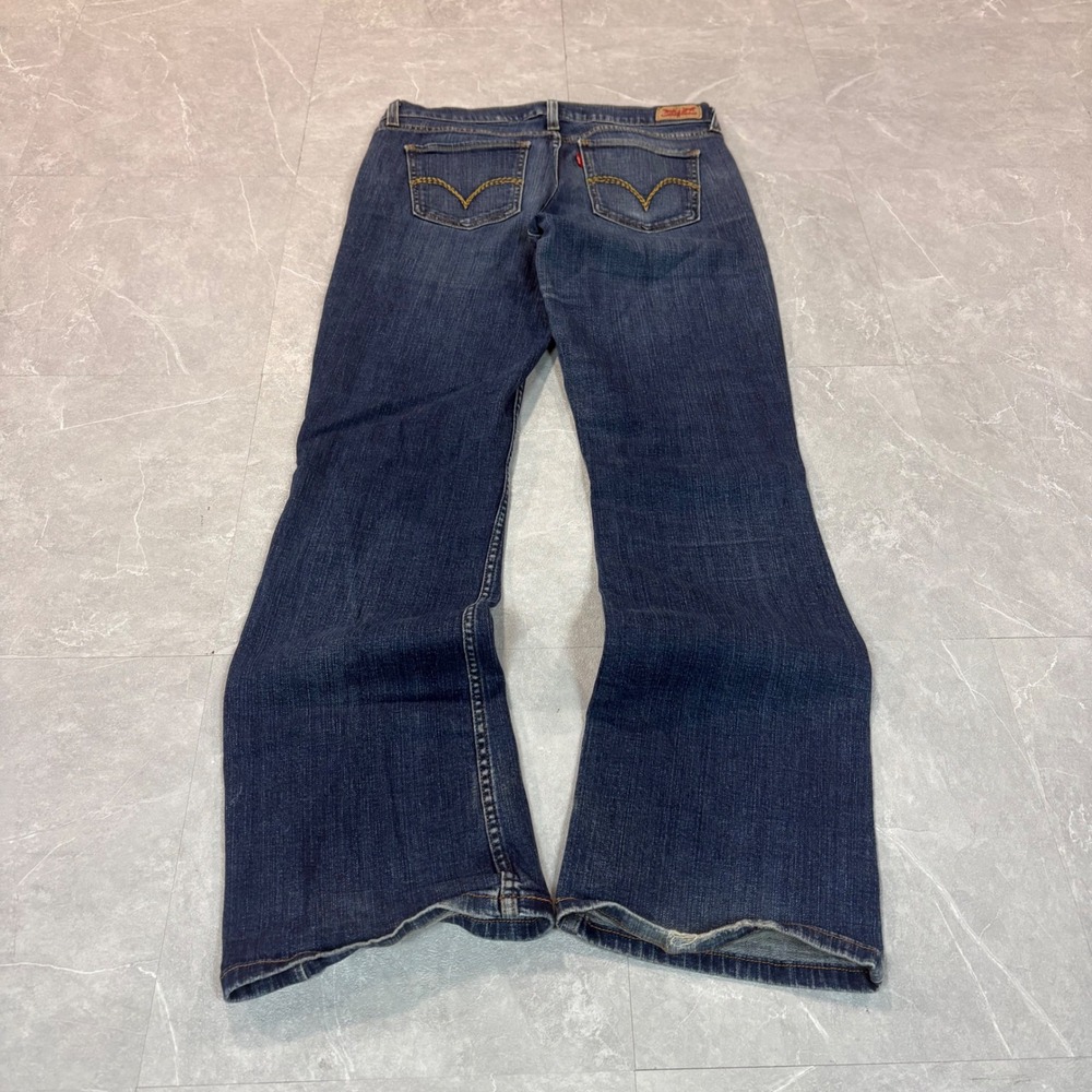 Levis 524 Too Superlow Bootcut Jeans Womens 9M Dark Wash Blue Denim W29 L32